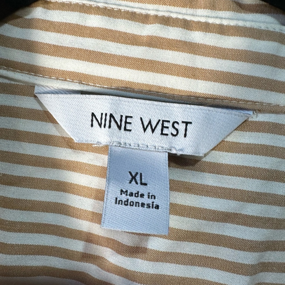 NWT Nine West women’s oversized long sleeve shirt SZ XL - Picture 5 of 7
